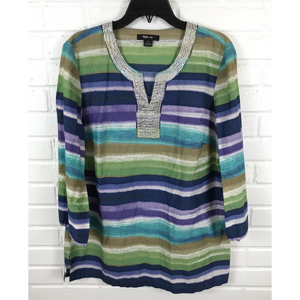 Style & Co. Embellished Thin Weight Tunic